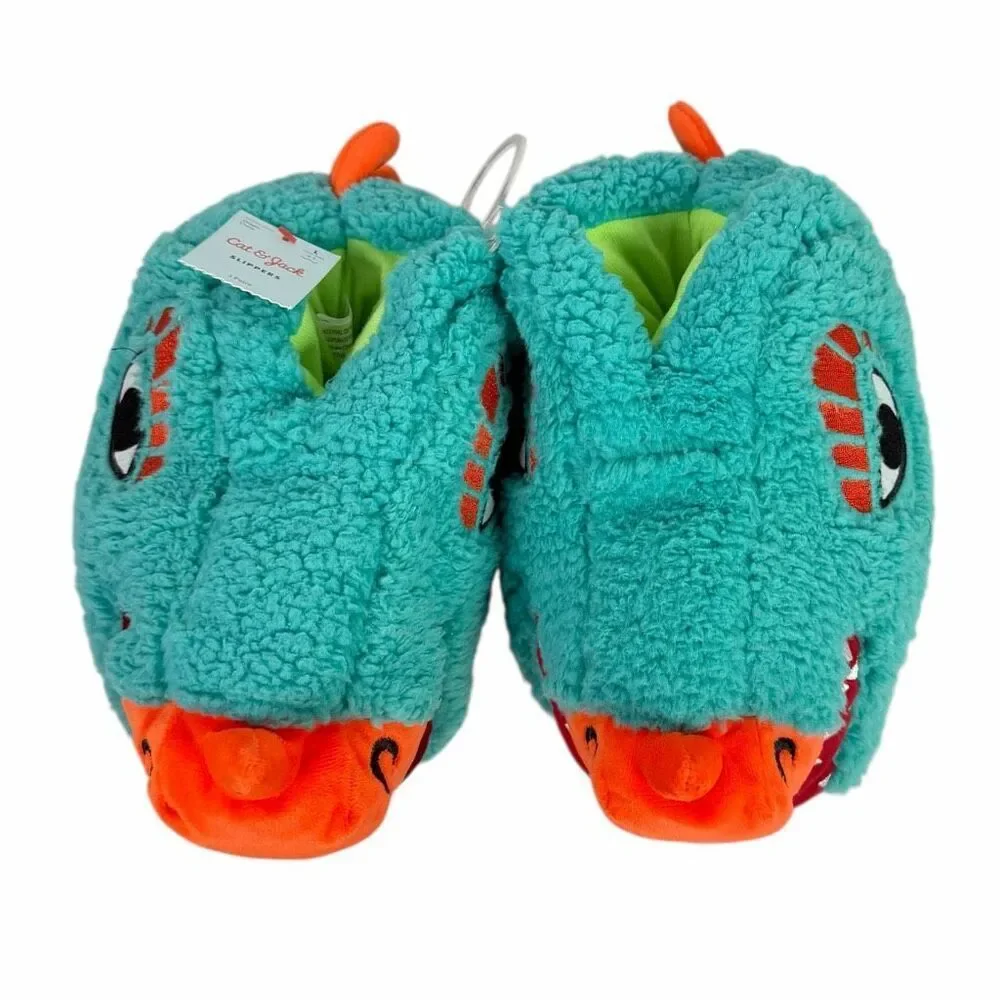 Cat & Jack Boys’ Slip On Slippers Blue Size Large 4-5 Target